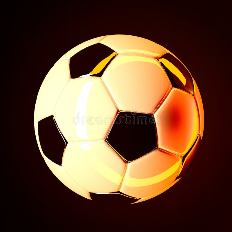 Fußball auf dunklem Hintergrund 3d übertragen lizenzfreie abbildung Fußball auf dunklem Hintergrund 3d übertragen lizenzfreie abbildung
