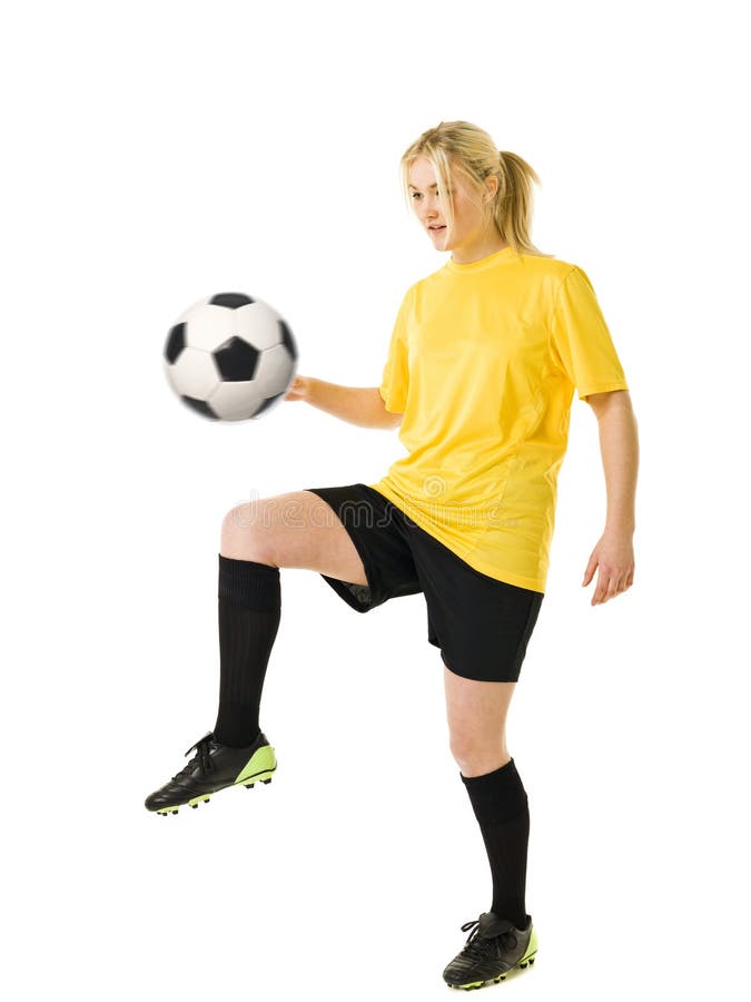 Fußball-Frau stockfotografie Fußball-Frau stockfotografie