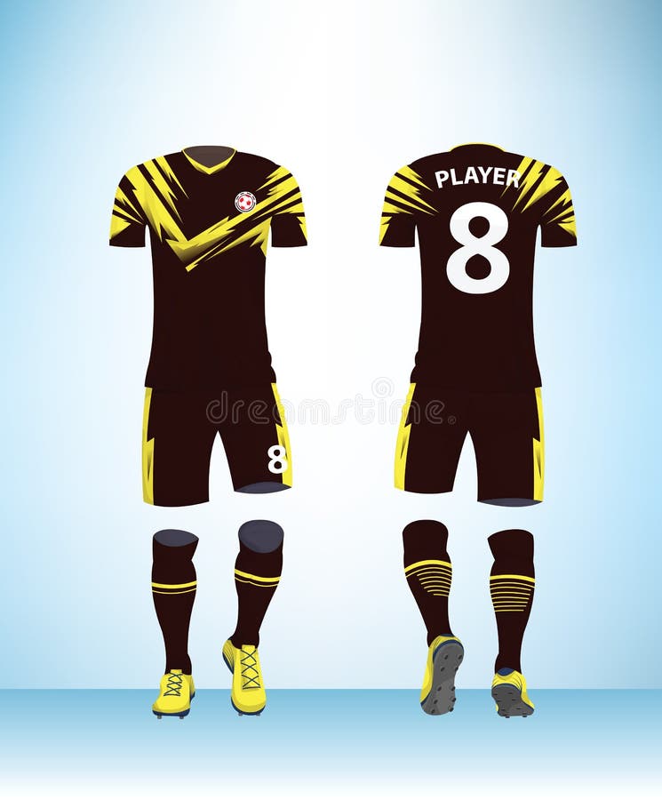 Fußball Jersey und Fußball Kit Presentation Mockup Template vektor abbildung Fußball Jersey und Fußball Kit Presentation Mockup Template vektor abbildung