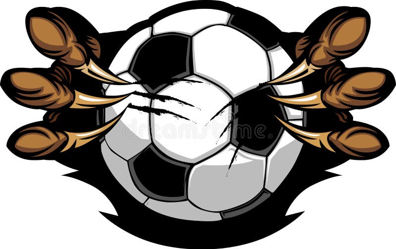 Fußball-Kugel mit Adlertalons-Bild vektor abbildung Fußball-Kugel mit Adlertalons-Bild vektor abbildung