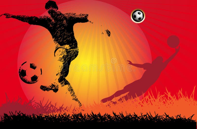 Fußball-Tätigkeitsfußball Spieler vektor abbildung Fußball-Tätigkeitsfußball Spieler vektor abbildung