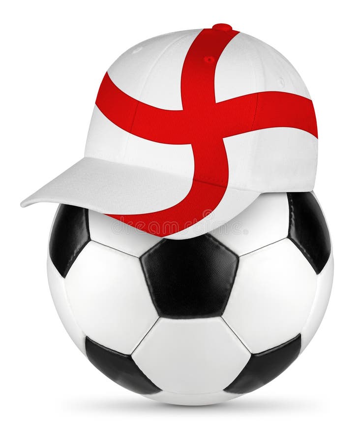 Fußballengland-Baseballmütze stockbilder Fußballengland-Baseballmütze stockbilder
