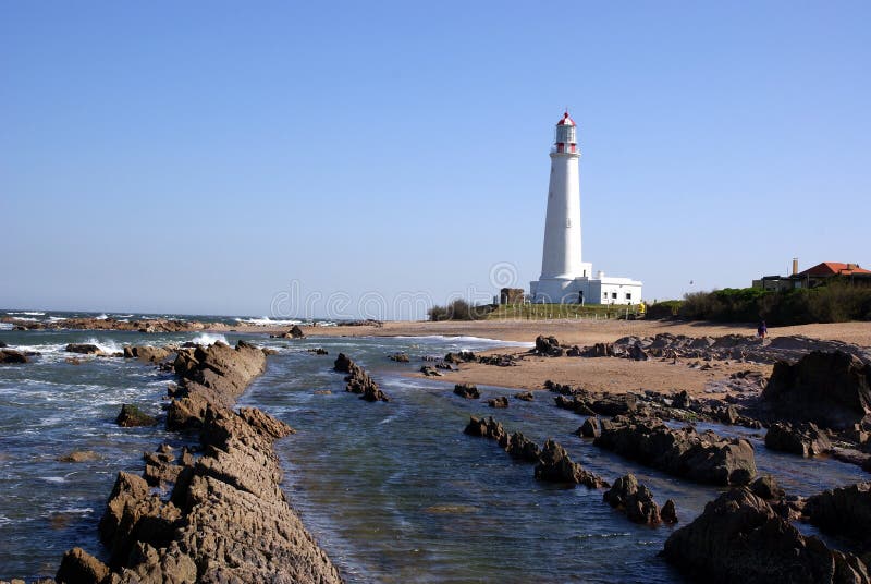 Fyr La Paloma, Uruguay royaltyfria bilder Fyr La Paloma, Uruguay royaltyfria bilder