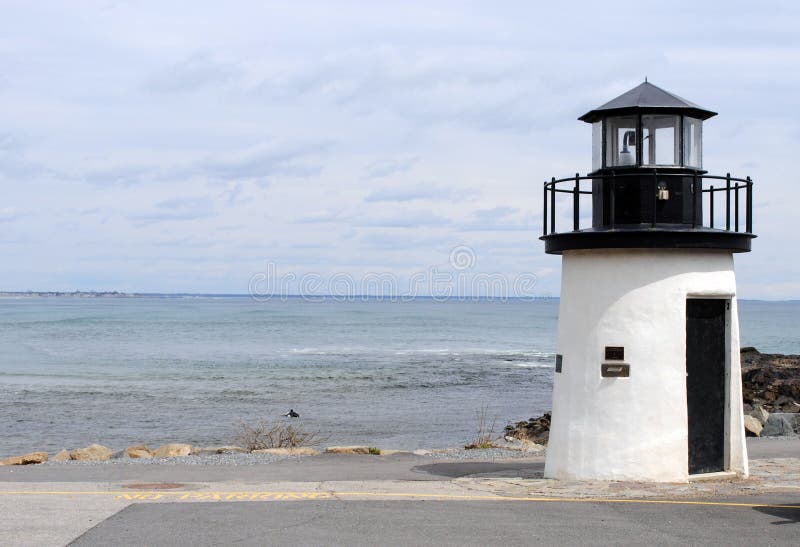 A lighthouse located on the Marginal Way walking path, Ogunquit ME USA. A lighthouse located on the Marginal Way walking path, Ogunquit ME USA