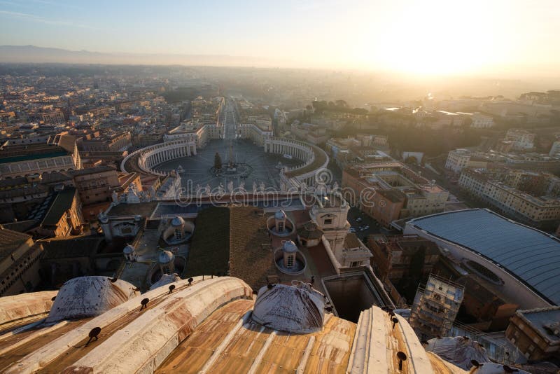 Fyrkant för St Peter ` s, piazza San Pietro i Vatican City italy arkivbild Fyrkant för St Peter ` s, piazza San Pietro i Vatican City italy arkivbild