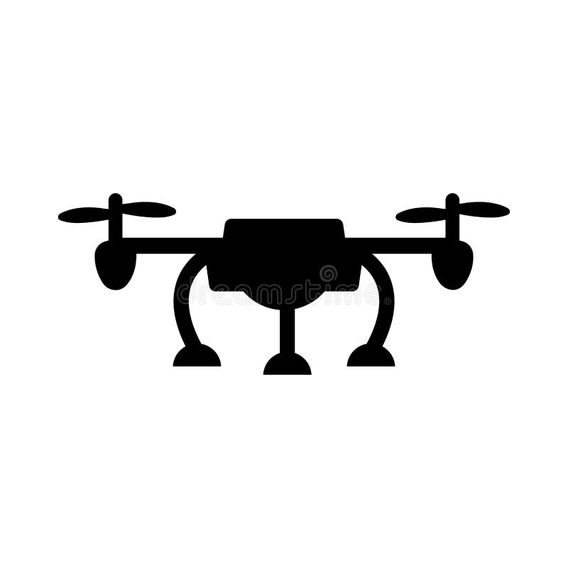 Fyrkantig helikopter som flyger svart ikon. enkel vektorgrafik vektor illustrationer