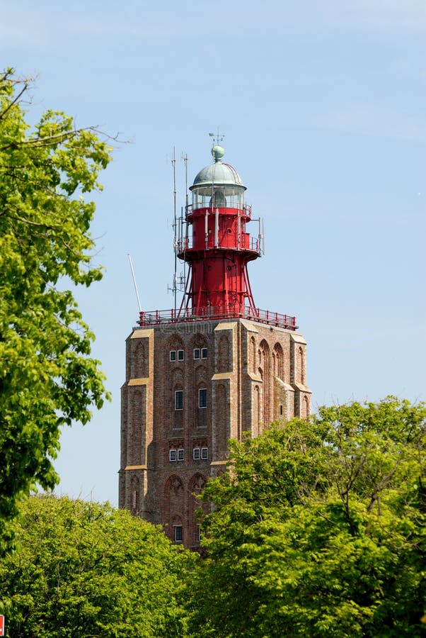 fyrNederländernawestkapelle royaltyfria bilder fyrNederländernawestkapelle royaltyfria bilder