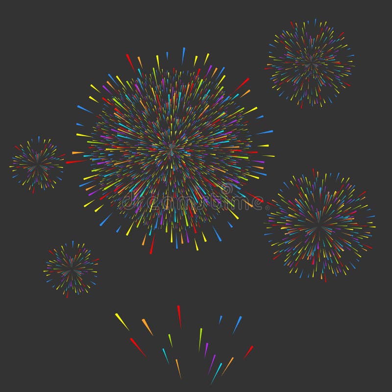 fyrverkerier för design för bakgrundskort som mörka greeting Garneringar för julhälsningkort, lyckligt nytt år, årsdag, festivalb vektor illustrationer fyrverkerier för design för bakgrundskort som mörka greeting Garneringar för julhälsningkort, lyckligt nytt år, årsdag, festivalb vektor illustrationer