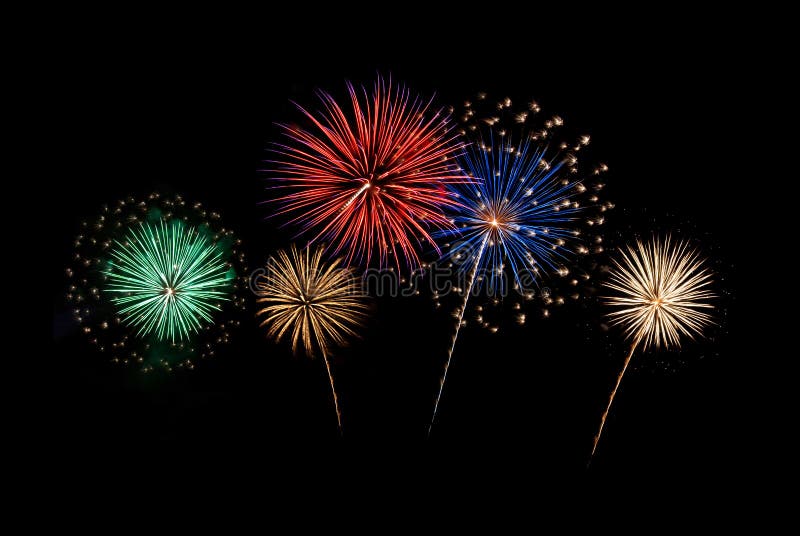 Celebrating the New Year with wonderful fireworks. Celebrating the New Year with wonderful fireworks
