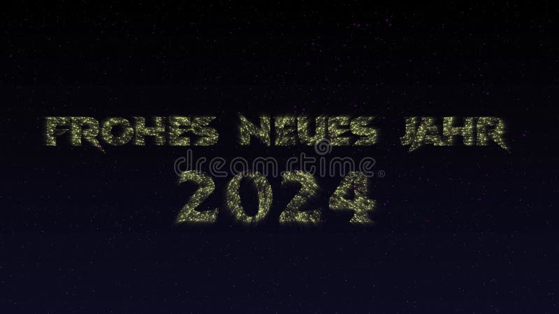 Fyrverksanimering 2024. Nya årets hälsningar. hälsningar stock illustrationer