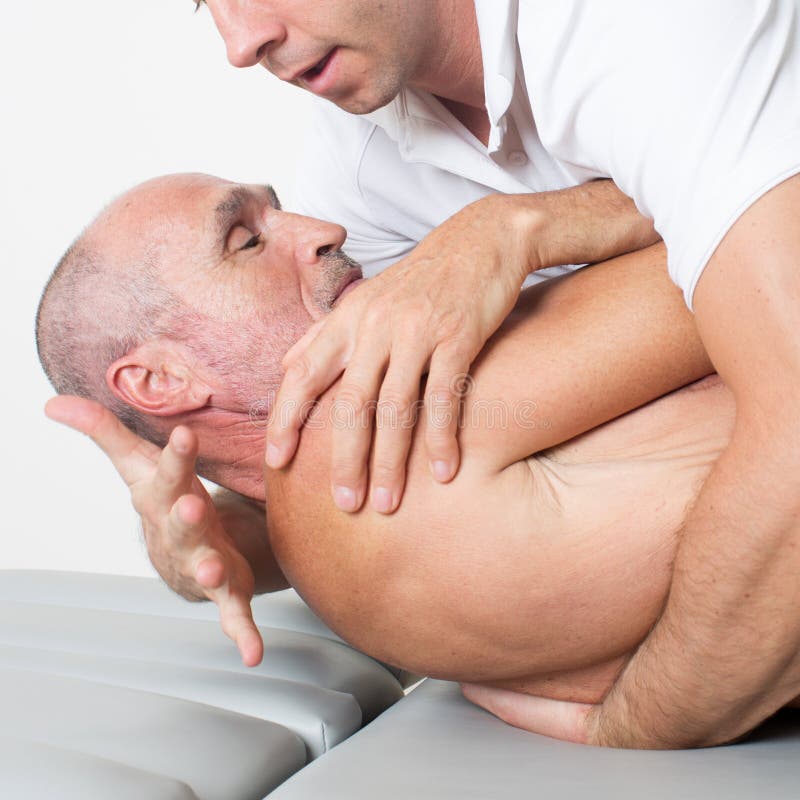 Fysiotherapiemanipulatie royalty-vrije stock afbeelding Fysiotherapiemanipulatie royalty-vrije stock afbeelding