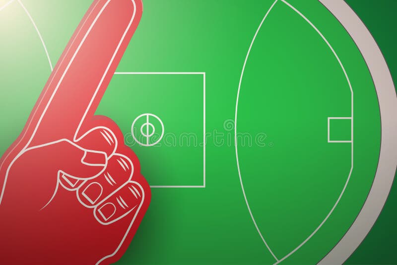 Fält för australierregelfotboll och roligt finger vektor illustrationer Fält för australierregelfotboll och roligt finger vektor illustrationer