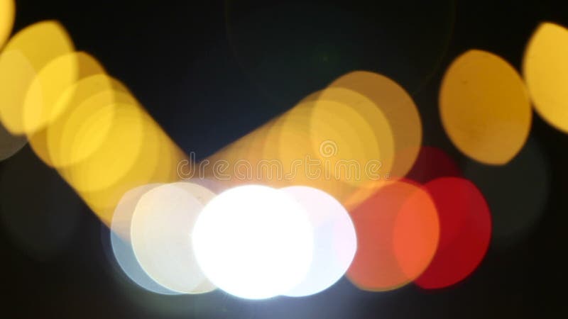 Färgrik bokeh på svart bakgrund arkivfilmer