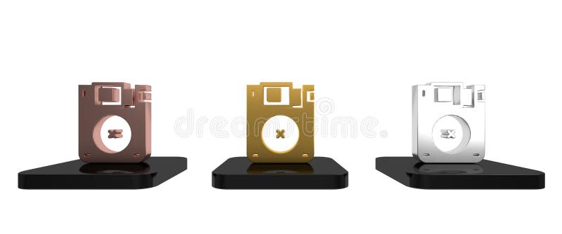 Färgfull diskett för datalagringsikon isolerad på vit bakgrund. diskettsignatur. minimalistiskt begrepp 3d. illustration av minimalisationskoncept 3d.