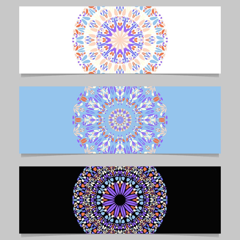 Färgfull floral teckenuppsättning - abstrakt vektorgrafik