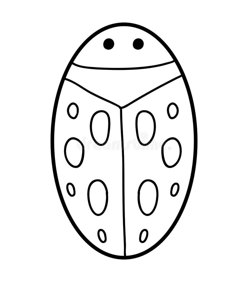 Färgläggningbok, nyckelpiga royaltyfri illustrationer Färgläggningbok, nyckelpiga royaltyfri illustrationer
