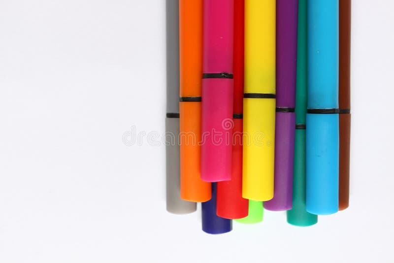 Color pen. Pile with color pens isolated on white background. Color background texture, felt-pen activity. Children school fun time. Students painting time. School supplies. Drawing supplies. No sharpen. Series. Color background texture. Color pen. Pile with color pens isolated on white background. Color background texture, felt-pen activity. Children school fun time. Students painting time. School supplies. Drawing supplies. No sharpen. Series. Color background texture