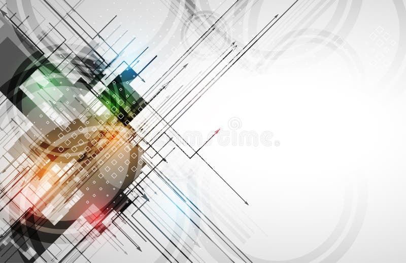 Färgrik abstrakt geometrisk bakgrund för design stock illustrationer