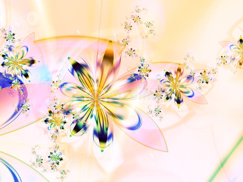 färgrik blommafractal för abstrakt bakgrund stock illustrationer färgrik blommafractal för abstrakt bakgrund stock illustrationer