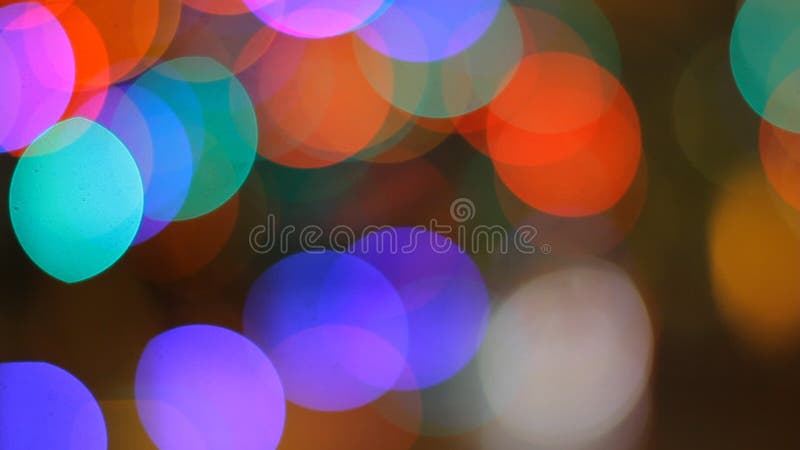 Färgrik bokeh av julgranen lager videofilmer
