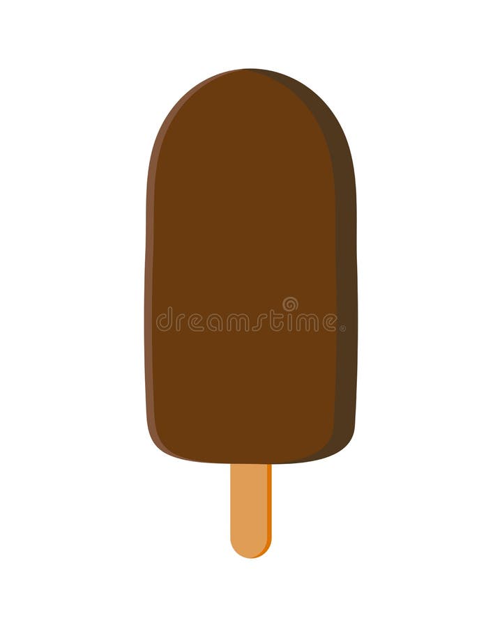 Färgrik chokladglass med pinnevektorillustrationen är vektor illustrationer Färgrik chokladglass med pinnevektorillustrationen är vektor illustrationer