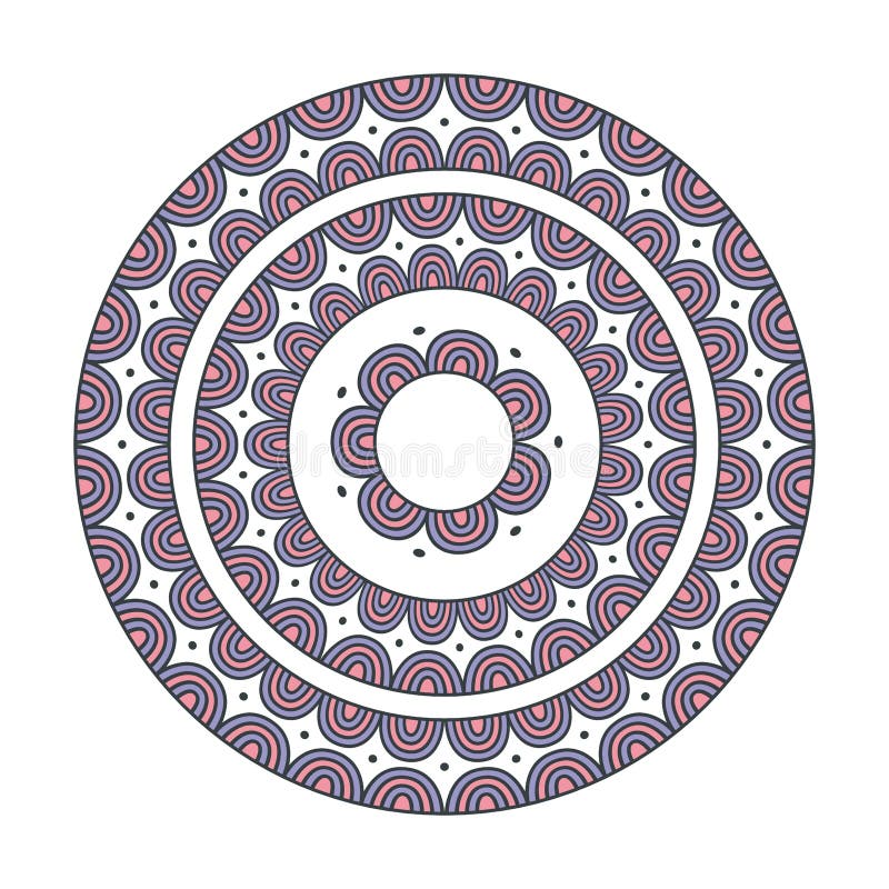Färgrik etnisk mandala - dekorvektorbeståndsdel stock illustrationer Färgrik etnisk mandala - dekorvektorbeståndsdel stock illustrationer