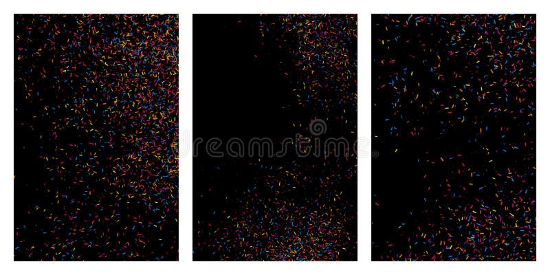 Färgrik explosion av konfettier Kulör kornig texturvektor stock illustrationer Färgrik explosion av konfettier Kulör kornig texturvektor stock illustrationer