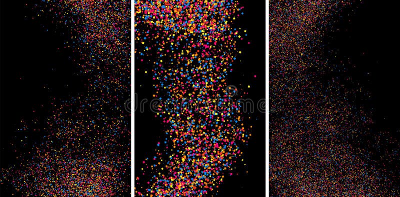 Färgrik explosion av konfettier Kulör kornig texturvektor stock illustrationer Färgrik explosion av konfettier Kulör kornig texturvektor stock illustrationer