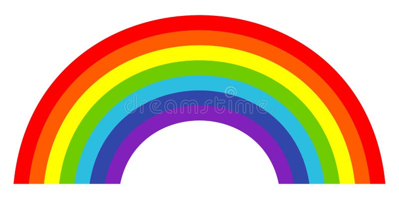 Färgrik moderiktig symbol av regnbågen också vektor för coreldrawillustration