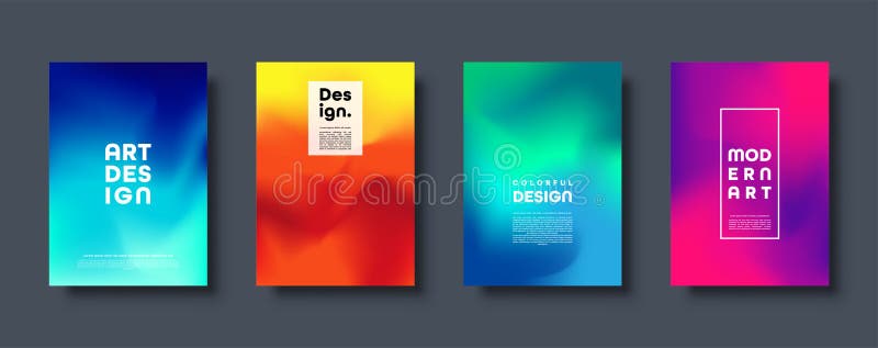 Färgrik modern abstrakt bakgrund med röd, grön, blå, purpurfärgad, gul och rosa lutning för neon Dynamiskt färgflöde royaltyfri illustrationer