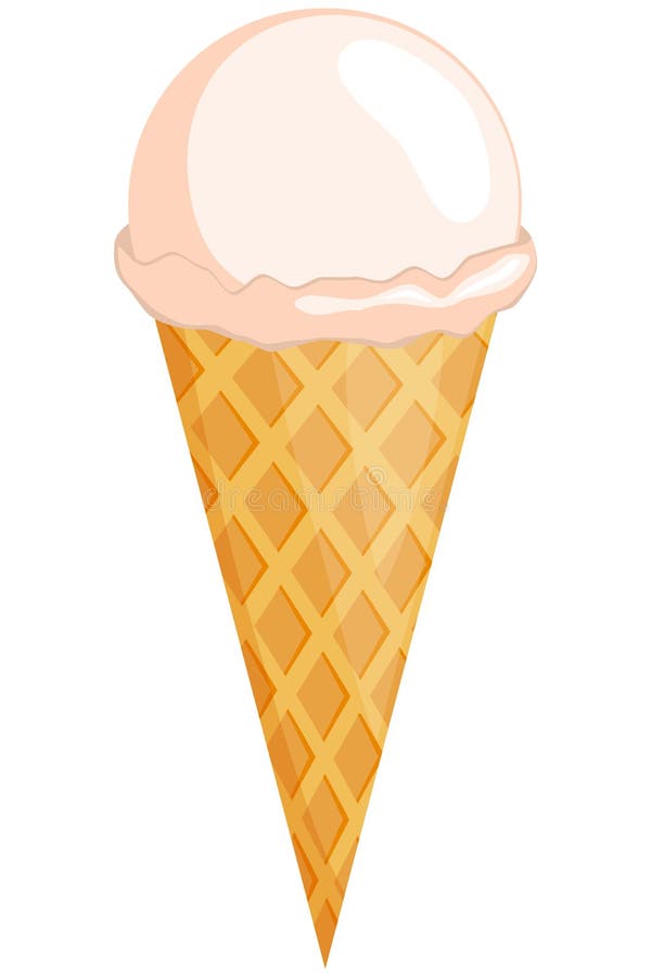 Färgrik symbol för vaniljglasskotte