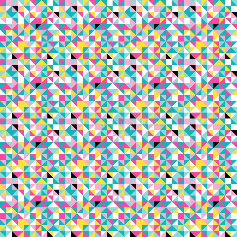 Färgrik sömlös modell för Retro origami vektor illustrationer