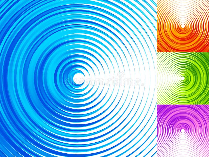 Färgrika beståndsdelar för koncentrisk cirkel ljusa 4, livligt vibrerande Co vektor illustrationer Färgrika beståndsdelar för koncentrisk cirkel ljusa 4, livligt vibrerande Co vektor illustrationer