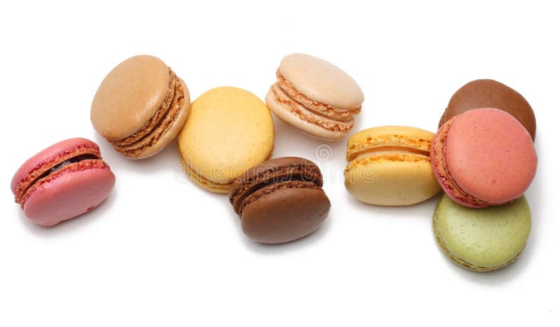 Färgrika macarons arkivbilder