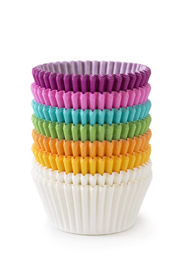 Färgrika muffinfall royaltyfri bild