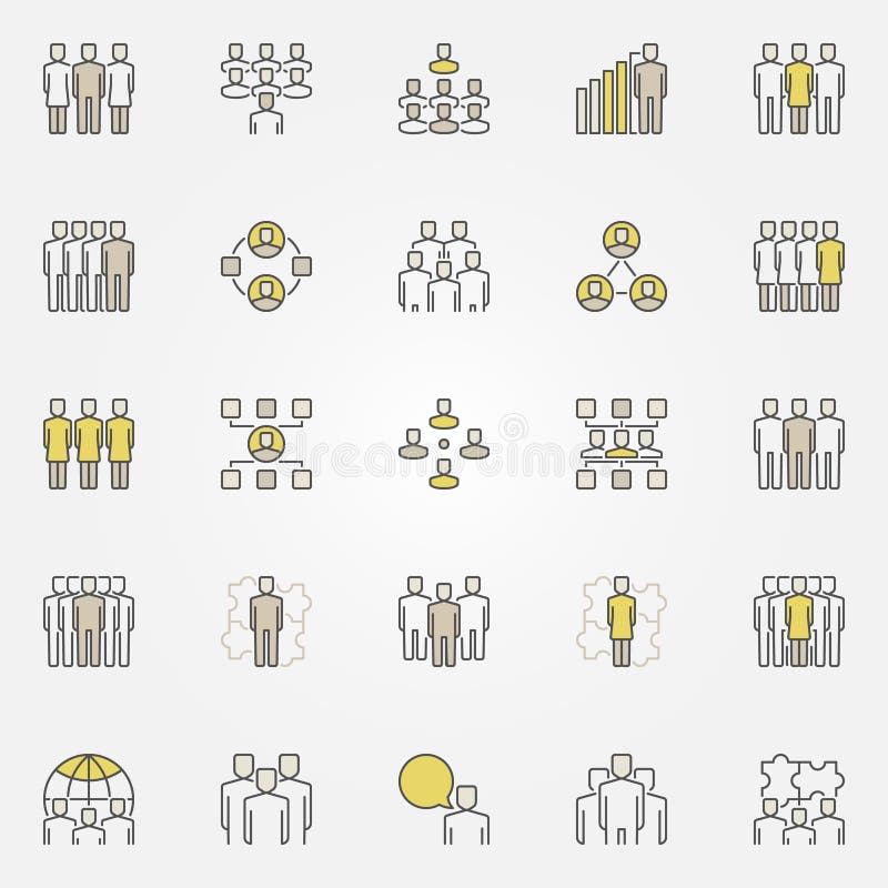 Färgrika symboler för affärslag vektor illustrationer Färgrika symboler för affärslag vektor illustrationer