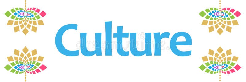 Färgrikt blom- horisontal för kultur vektor illustrationer Färgrikt blom- horisontal för kultur vektor illustrationer
