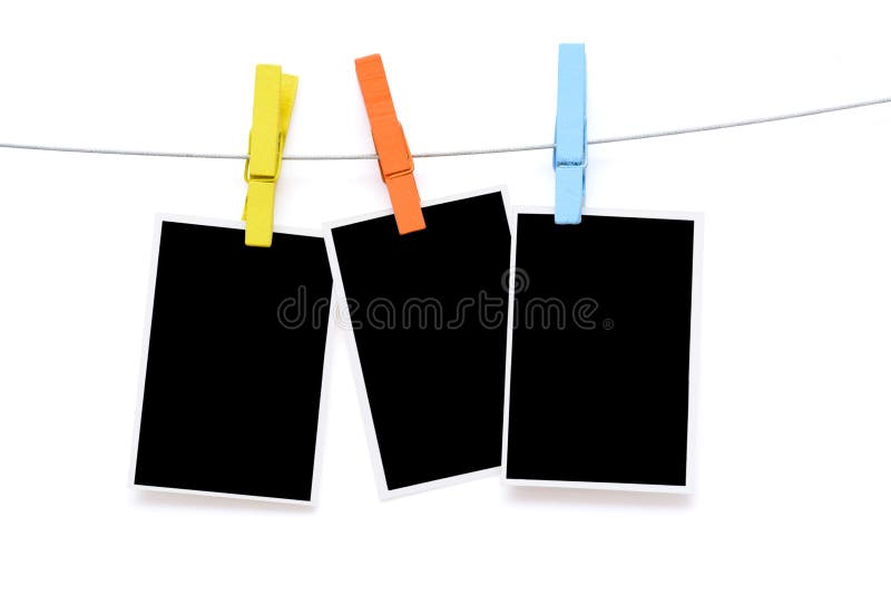 Färgrikt papper för foto för klädnypahängningmellanrum