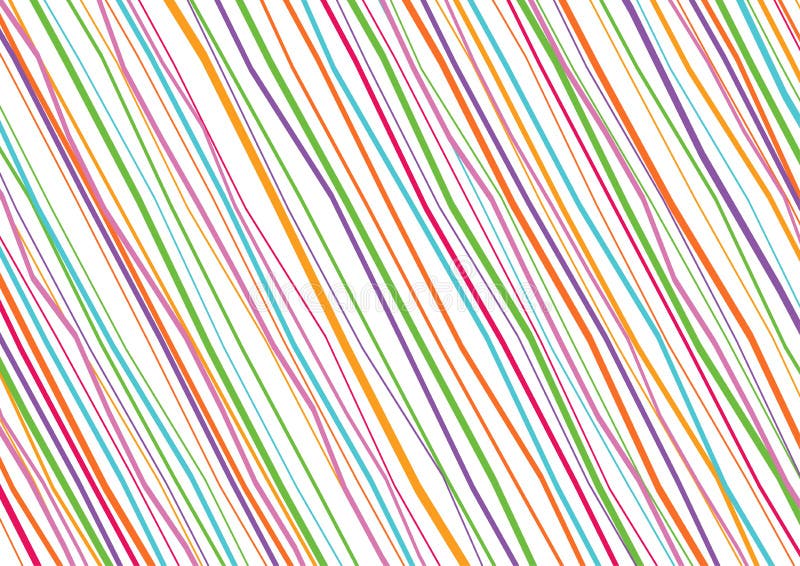 Färgstarkt diagonalt linjemönster på vit bakgrund royaltyfri illustrationer
