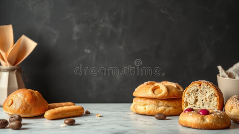 Färskgrädda baser på ett vitt bord stock illustrationer