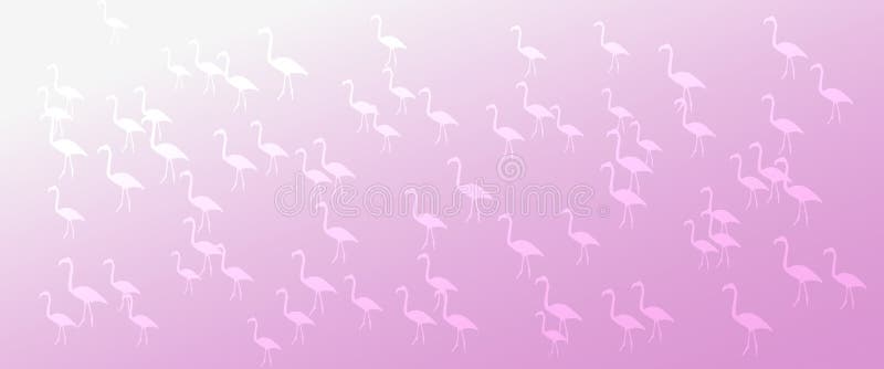 Fåglar för flamingo för lutning för titelradbakgrundsrosa färger mönstrar royaltyfri bild