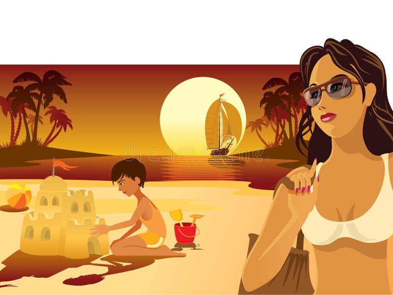 Férias de verão ilustração stock