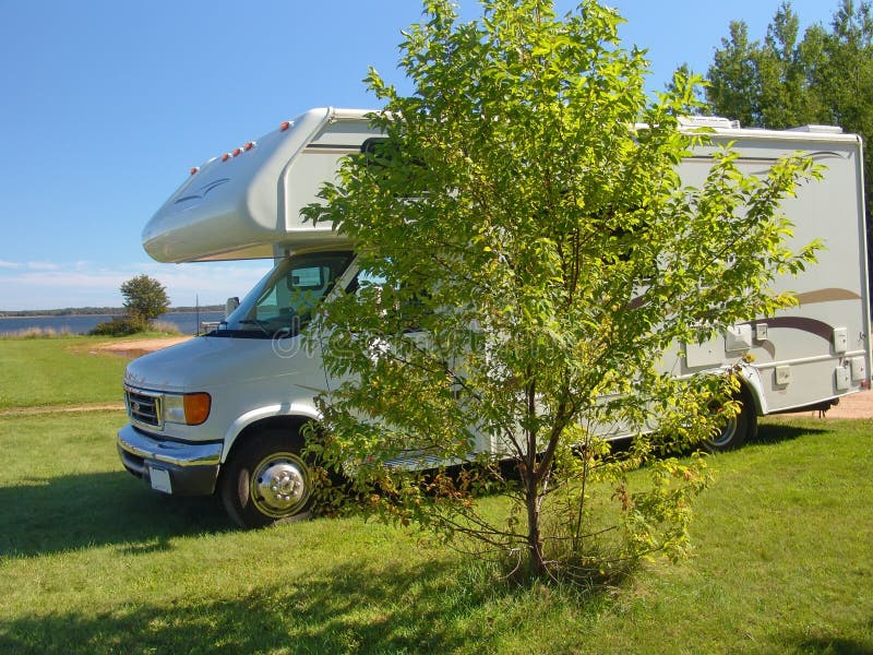 Férias de autocaravana fotografia de stock royalty free