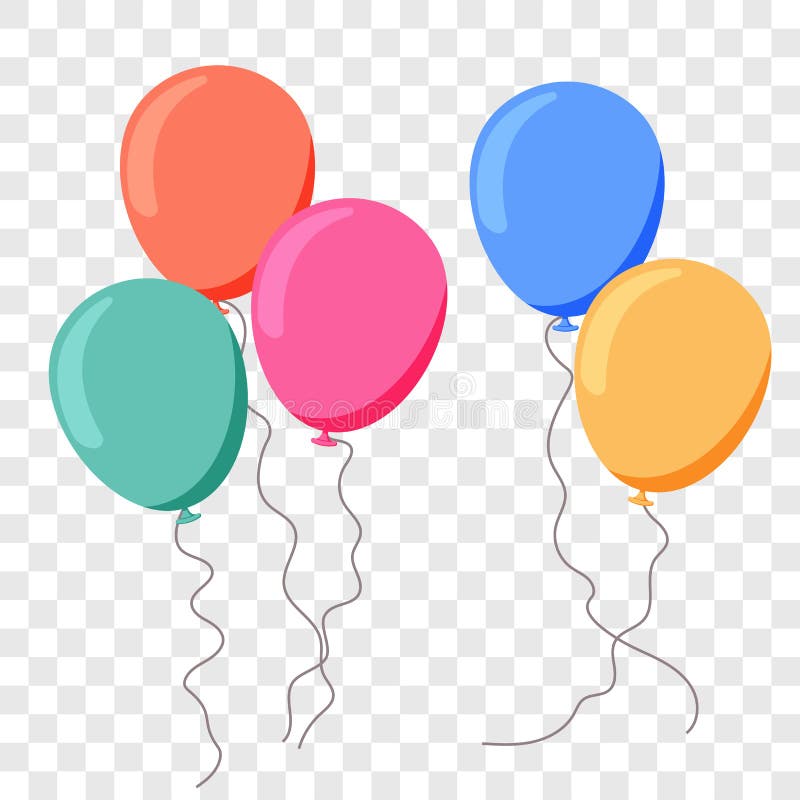 Fête d'anniversaire plate de bande dessinée de vecteur de ballon de ballon illustration de vecteur Fête d'anniversaire plate de bande dessinée de vecteur de ballon de ballon illustration de vecteur