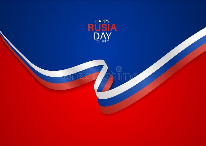 Fête de l'indépendance de la russie joyeuse modèle modèle modèle modèle illustration russie fête nationale drapeau ruban paysage f illustration libre de droits