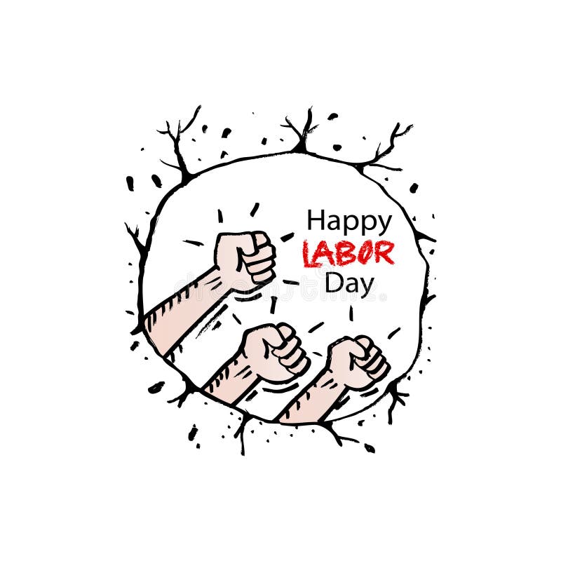 Fête du travail heureuse illustration libre de droits Fête du travail heureuse illustration libre de droits