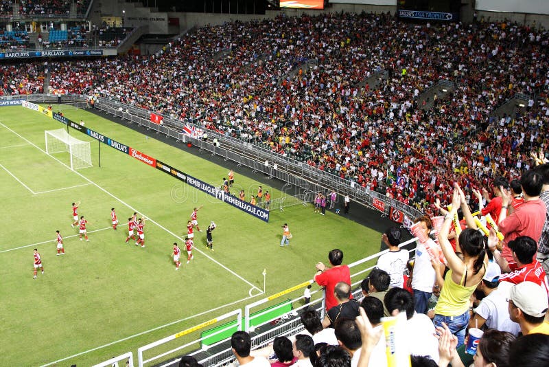 Fósforo de futebol no estádio de Hong Kong