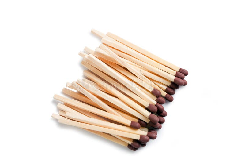 Photo shot of matches on white background. Photo shot of matches on white background