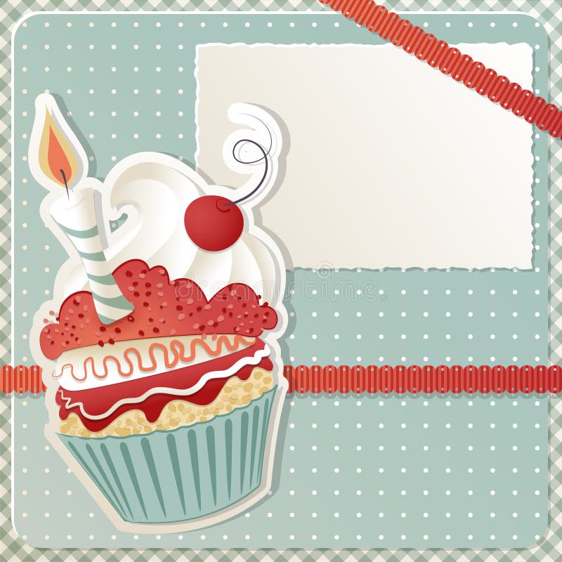 födelsedagmuffin stock illustrationer födelsedagmuffin stock illustrationer