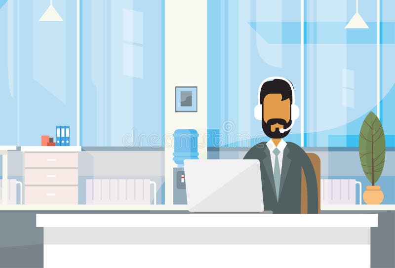 För affärsman för service indisk för Indien för skrivbord för sammanträde Office Working Place affärsman bärbar dator direktanslu stock illustrationer För affärsman för service indisk för Indien för skrivbord för sammanträde Office Working Place affärsman bärbar dator direktanslu stock illustrationer